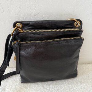 Margot New York Leather Crossbody "Allie" BLACK